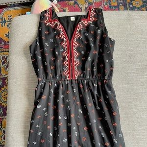 Vintage Gap Aztec/Tribal Black Sleeveless Dress Size Large